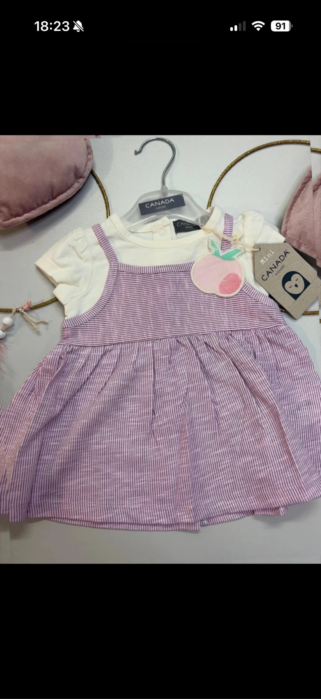 Vestido para bebê menina - novo - Canada House - tamanho 3 meses – photo 2